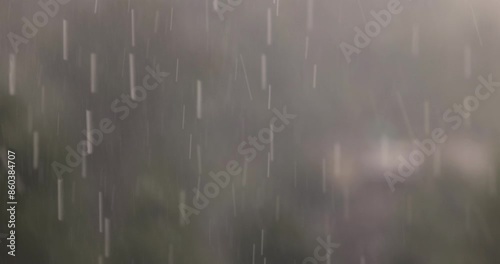 Pieces of hail in slow motion. A thunderstorm brings hail. Bad weather.