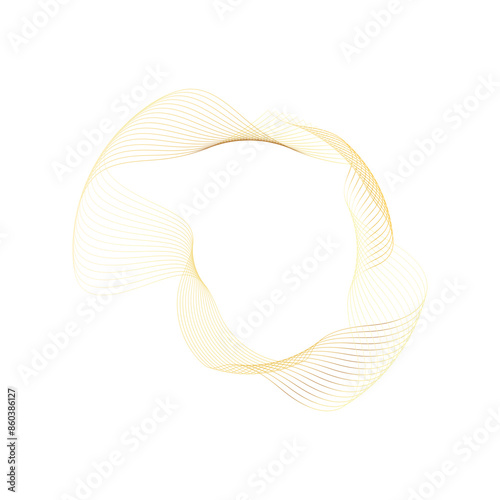 Abstract Circle gold shape abstract frame border background element