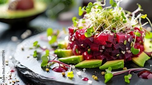 Beet and Avocado Tartare wi...