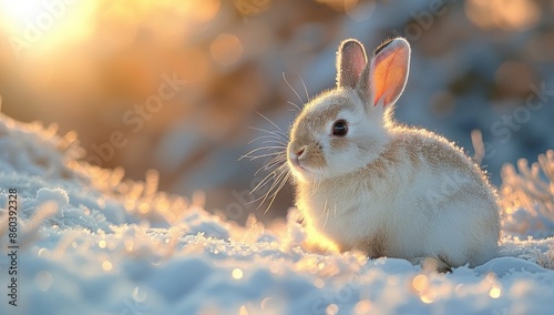 Bunny in the Golden Winter © @desy