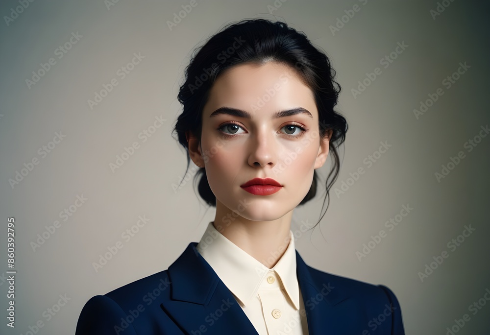 Beautiful elegant woman front view photo Beautiful elegant woman front view photo