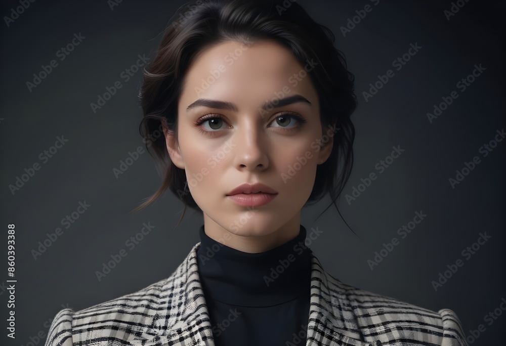 Beautiful elegant woman front view photo Beautiful elegant woman front view photo