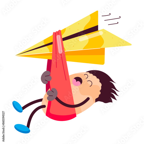 Trendy flat sticker depicting send message 

