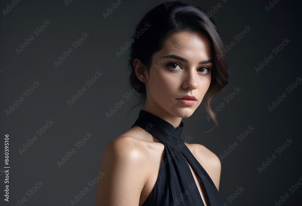 Fototapeta premium Beautiful girl front view photo