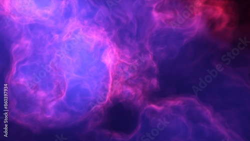 A blue and purple space background with stars and a galaxy