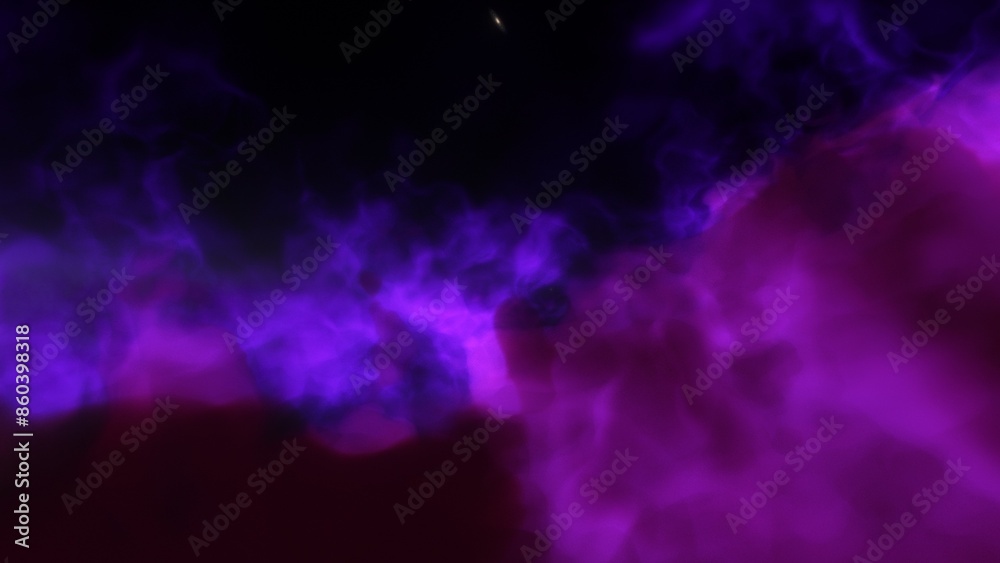 A blue and purple space background with stars and a galaxy A blue and purple space background with stars and a galaxy