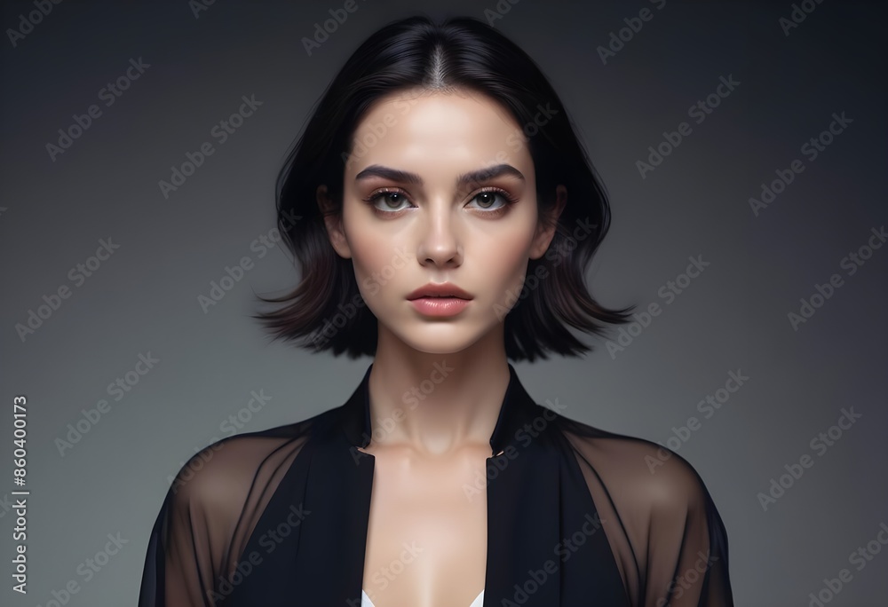 Fototapeta premium Beautiful girl front view photo