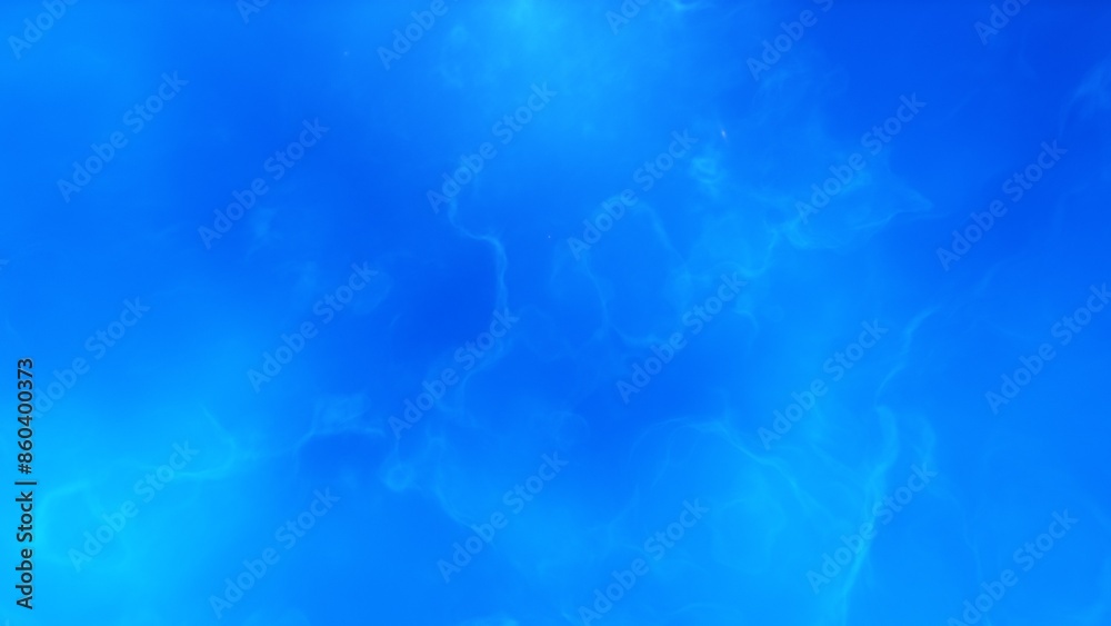 A blue space background with stars and a galaxy
