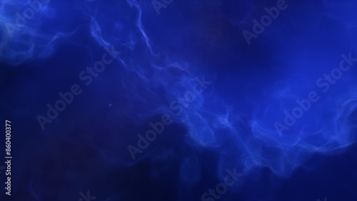 A blue space background with stars and a galaxy