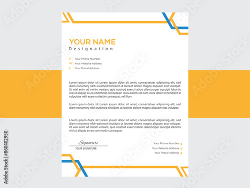 clean letterhead design template for free.