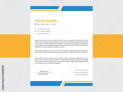 free modern letterhead design template.