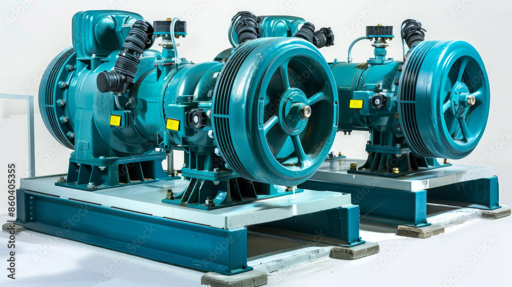 Boiler Feed Pumps: Pumps for delivering feedwater to boilers isolated on white background Boiler Feed Pumps: Pumps for delivering feedwater to boilers isolated on white background