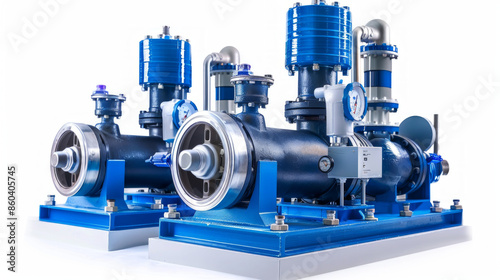 Circulating Pumps: Pumps for circulating water through heat exchangers and other equipment isolated on white background