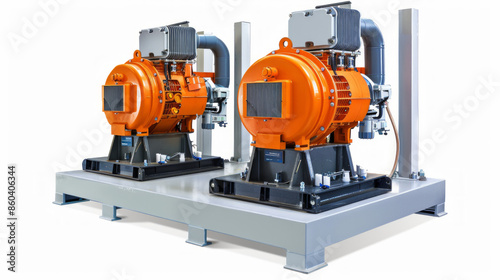 Condensate Pumps: Pumps for removing condensate from condensers isolated on white background