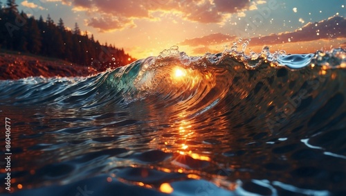 sunset in the mountains