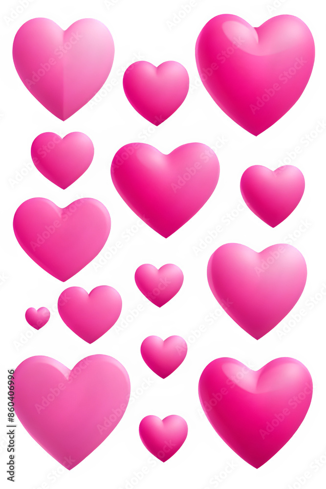 3D pink hearts 3D pink hearts