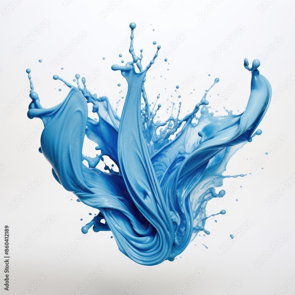 Blue Paint Splash in Mid-Air Blue Paint Splash in Mid-Air