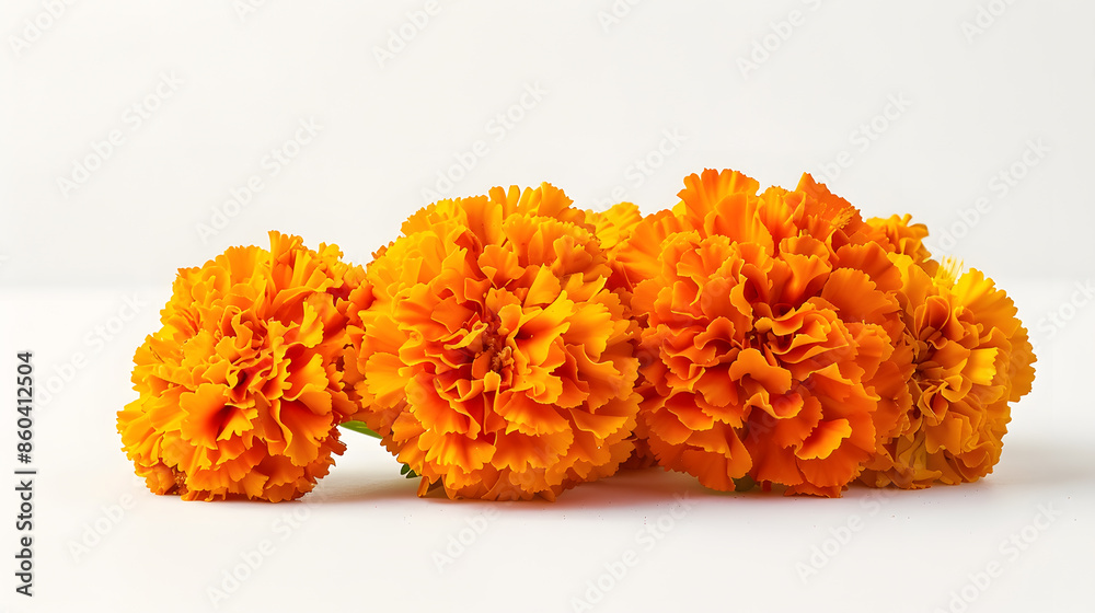beautiful orange and yellow marigold flowers isolated on white background Indian flowers for traditional functions pongal diwali marriage ayudha pooja : Generative AI beautiful orange and yellow marigold flowers isolated on white background Indian flowers for traditional functions pongal diwali marriage ayudha pooja : Generative AI
