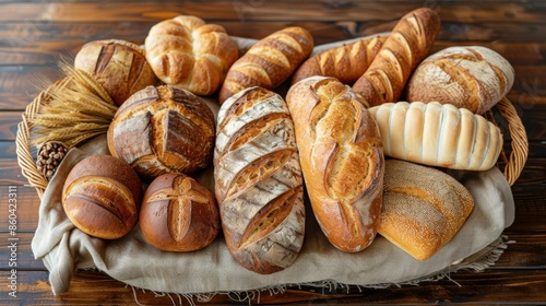 An assortment of different types of bread