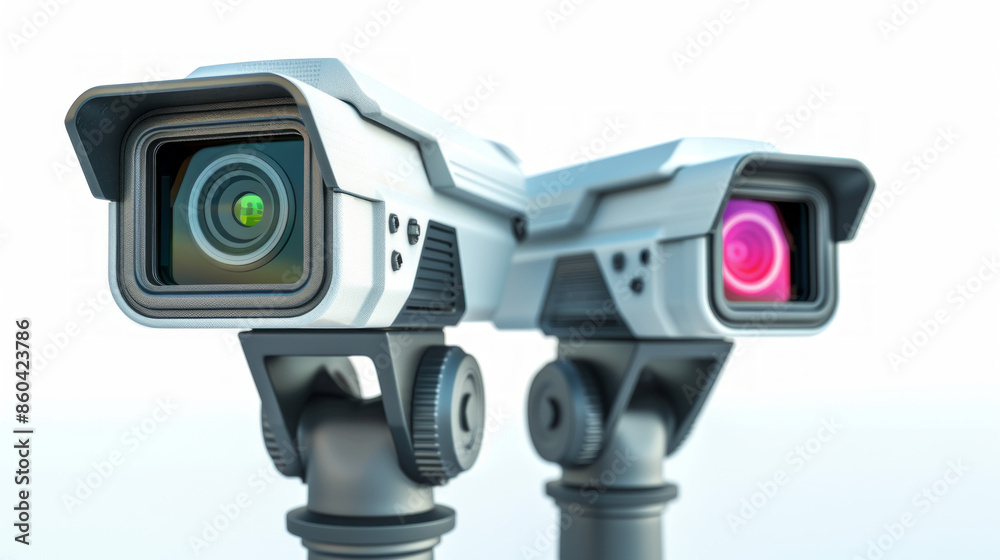 Thermal Imaging Cameras: Cameras for detecting heat signatures and identifying isolated on white background Thermal Imaging Cameras: Cameras for detecting heat signatures and identifying isolated on white background