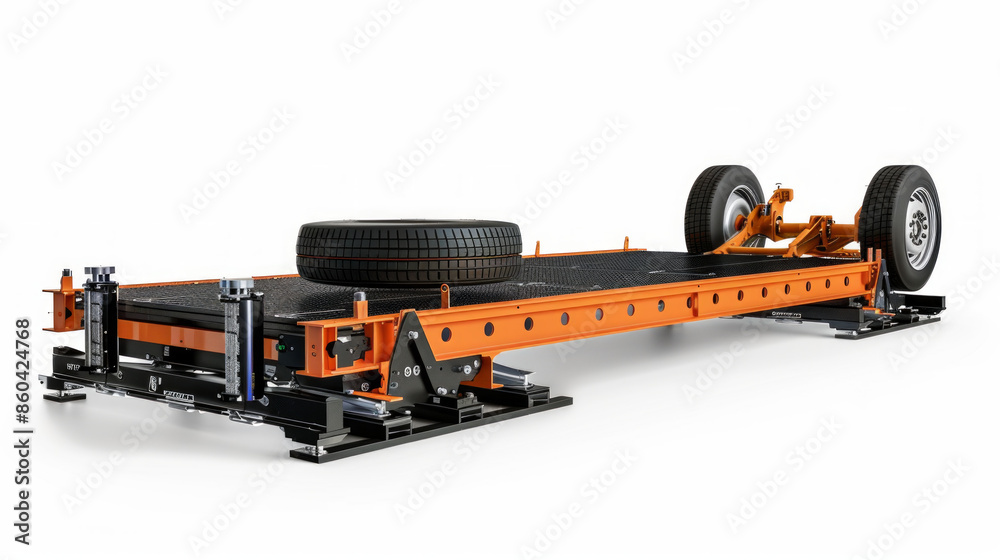 Rolling Road Dynamometers: Provides real-world load testing for vehicles isolated on white background Rolling Road Dynamometers: Provides real-world load testing for vehicles isolated on white background