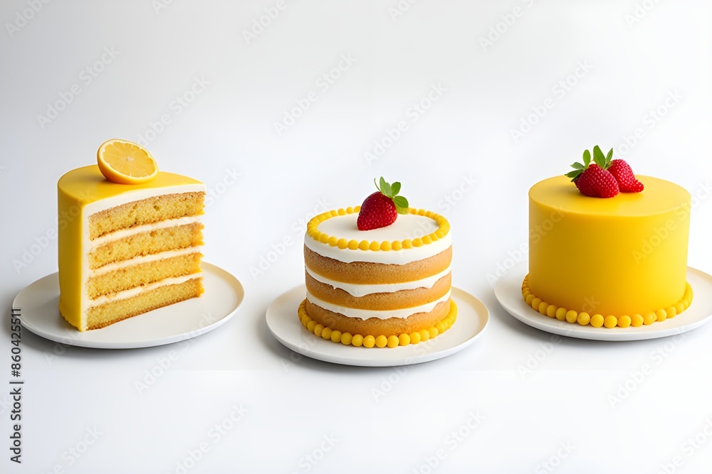 3D yellow cake