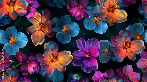 Dark flower pattern © connel_design