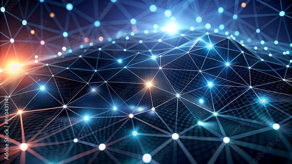 Abstract starry backdrop Virtual earth with glowing network wires and data streams representing worldwide technology Abstract starry backdrop Virtual earth with glowing network wires and data streams representing worldwide technology