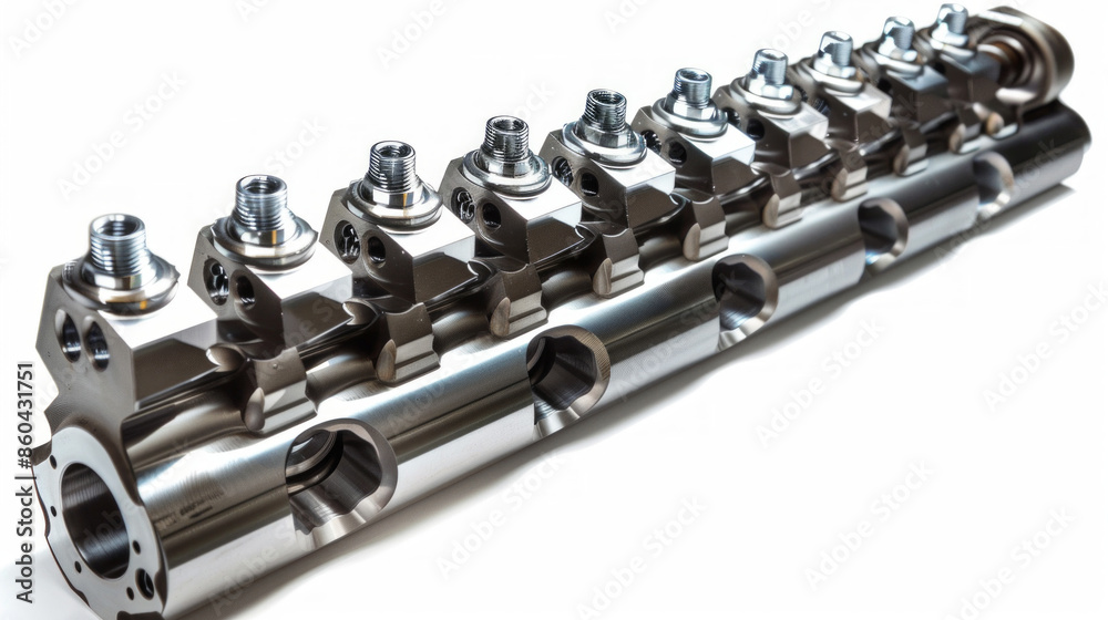 Valve Guide Installers: Installs valve guides accurately into cylinder heads isolated on white background Valve Guide Installers: Installs valve guides accurately into cylinder heads isolated on white background