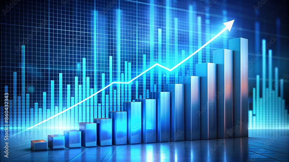 Generative ai. futuristic financial graph, glowing blue bars, rising arrow, digital grid background, data visualization, high-tech economy, neon light, 3D rendering, business growth, modern analytics
Generative ai. futuristic financial graph, glowing blue bars, rising arrow, digital grid background, data visualization, high-tech economy, neon light, 3D rendering, business growth, modern analytics