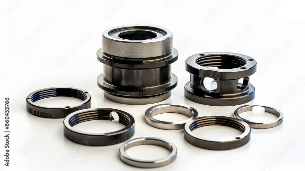 Piston Ring Filers: Trims piston rings to fit specific applications isolated on white background Piston Ring Filers: Trims piston rings to fit specific applications isolated on white background