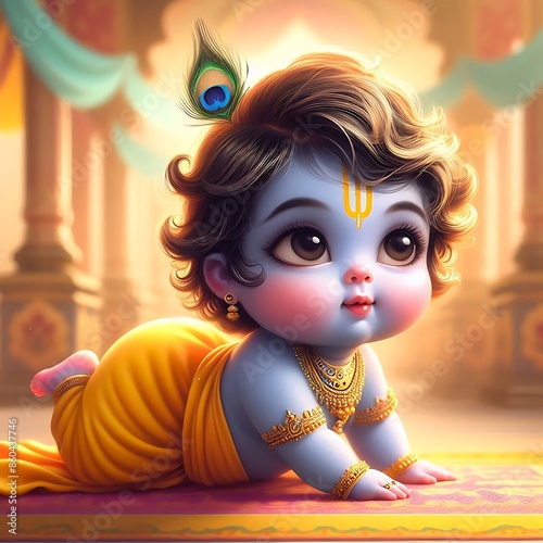 Eyes Full of Wonder: Krishna's Enchanting Play 