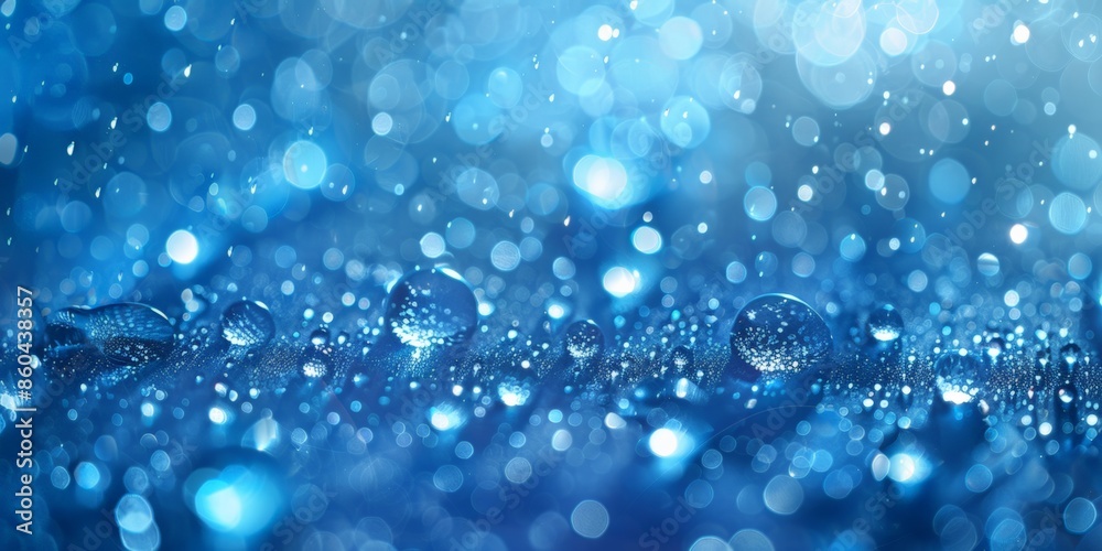 Abstract blue bokeh background with water droplets. Abstract blue bokeh background with water droplets.