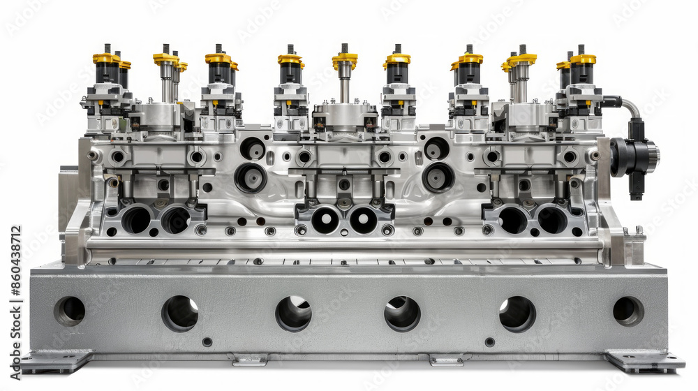 Engine Block Decking Machines: Levels engine block decks for proper sealing isolated on white background Engine Block Decking Machines: Levels engine block decks for proper sealing isolated on white background