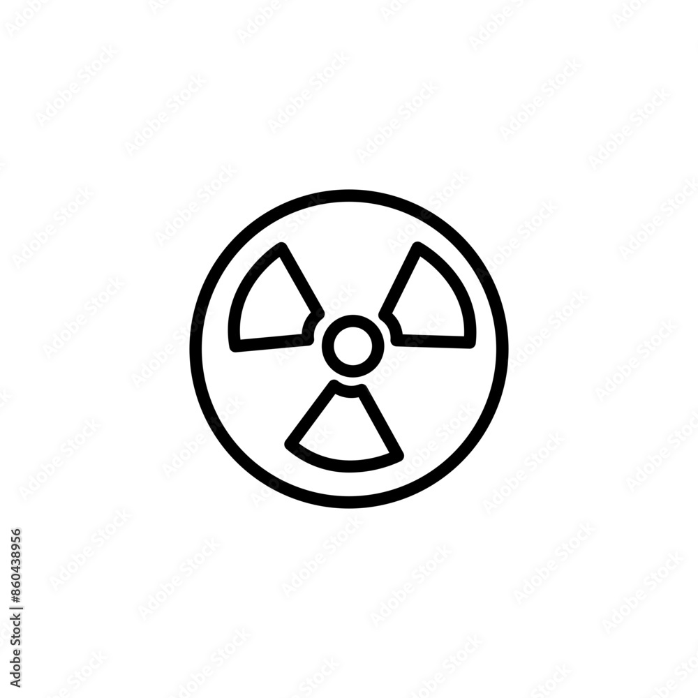 radiation symbol on white background radiation symbol on white background