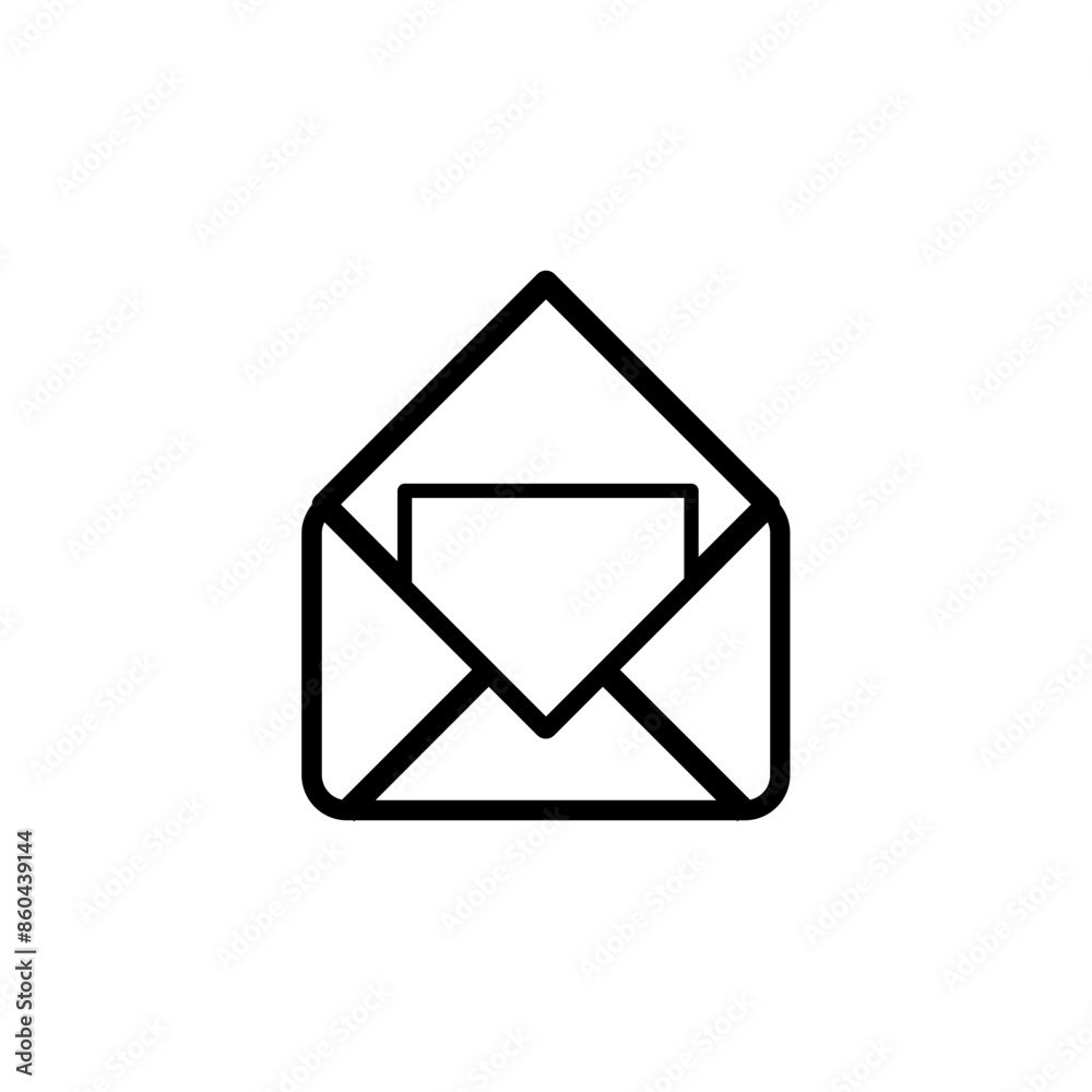 mail icon on white background mail icon on white background