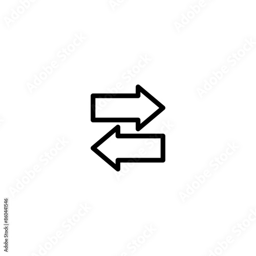 arrow sign icon on white background