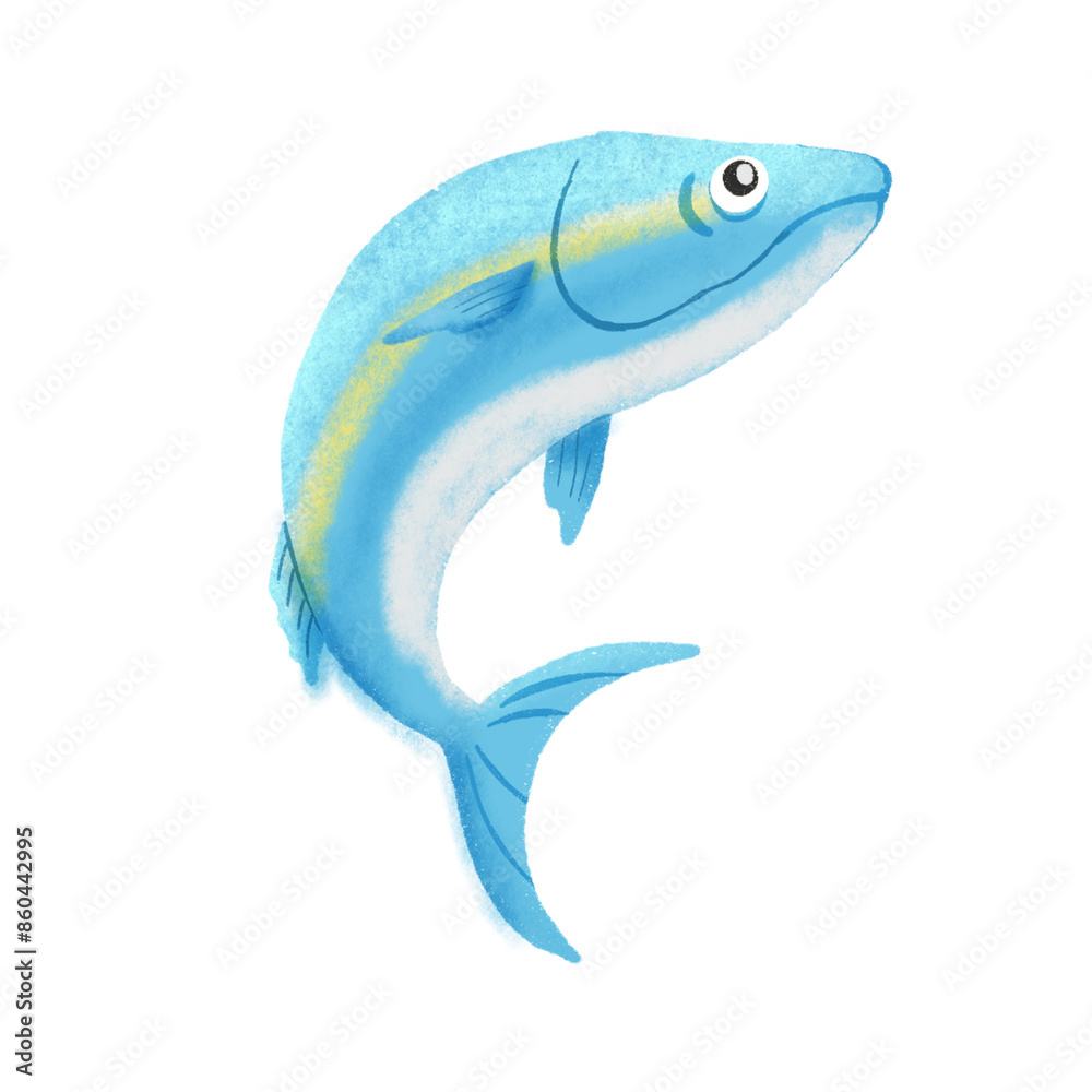 Obraz premium Blue Ocean Fish, Illustration