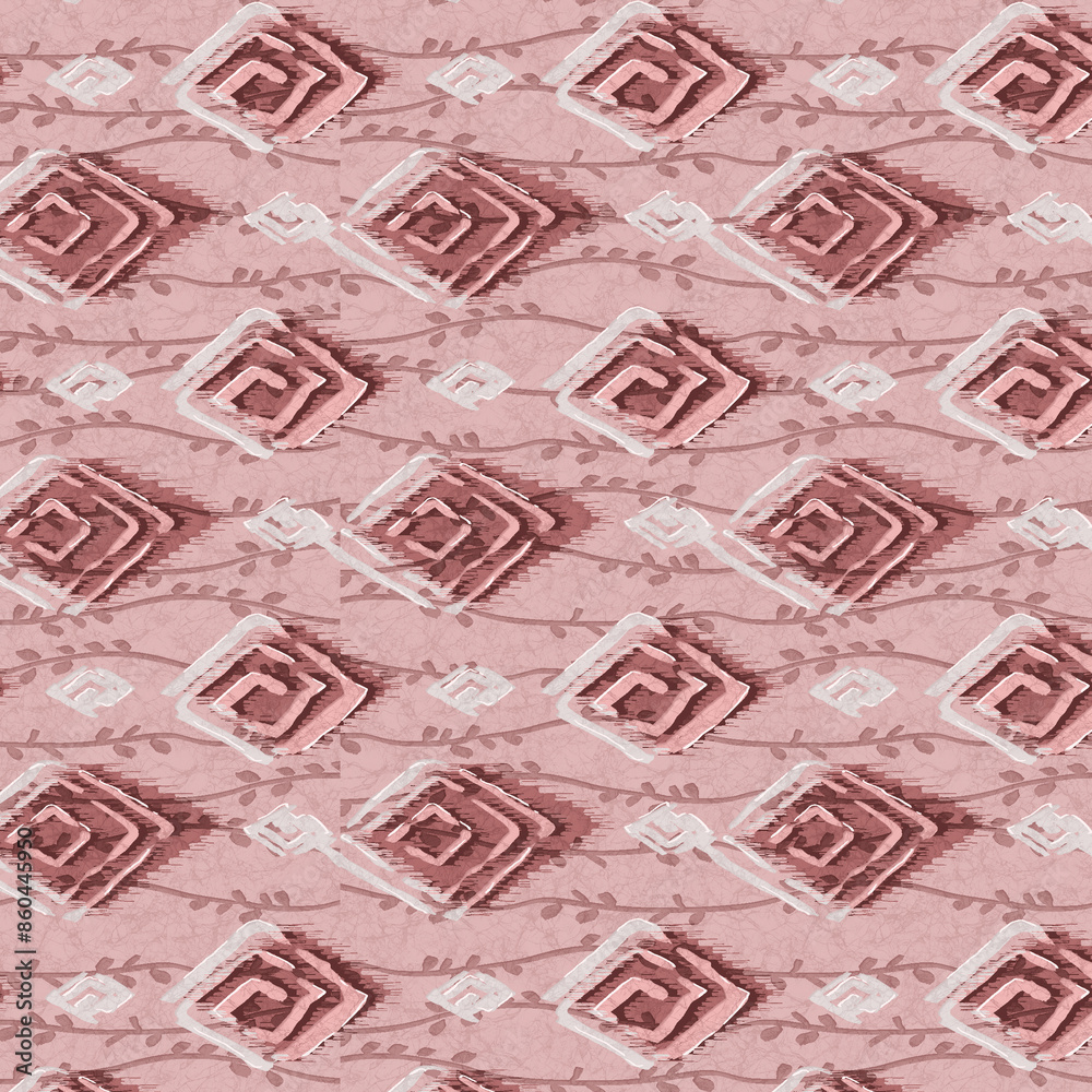 Obraz premium Ethnic boho seamless pattern. colourfull Repeating background. floral Cloth design, wallpaper.