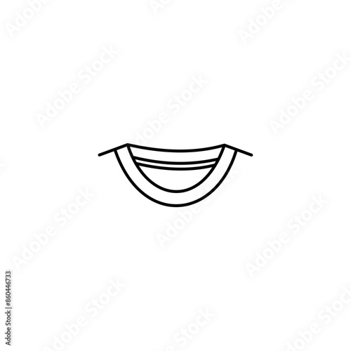 Flat Sketch of T-Shirt Necklines