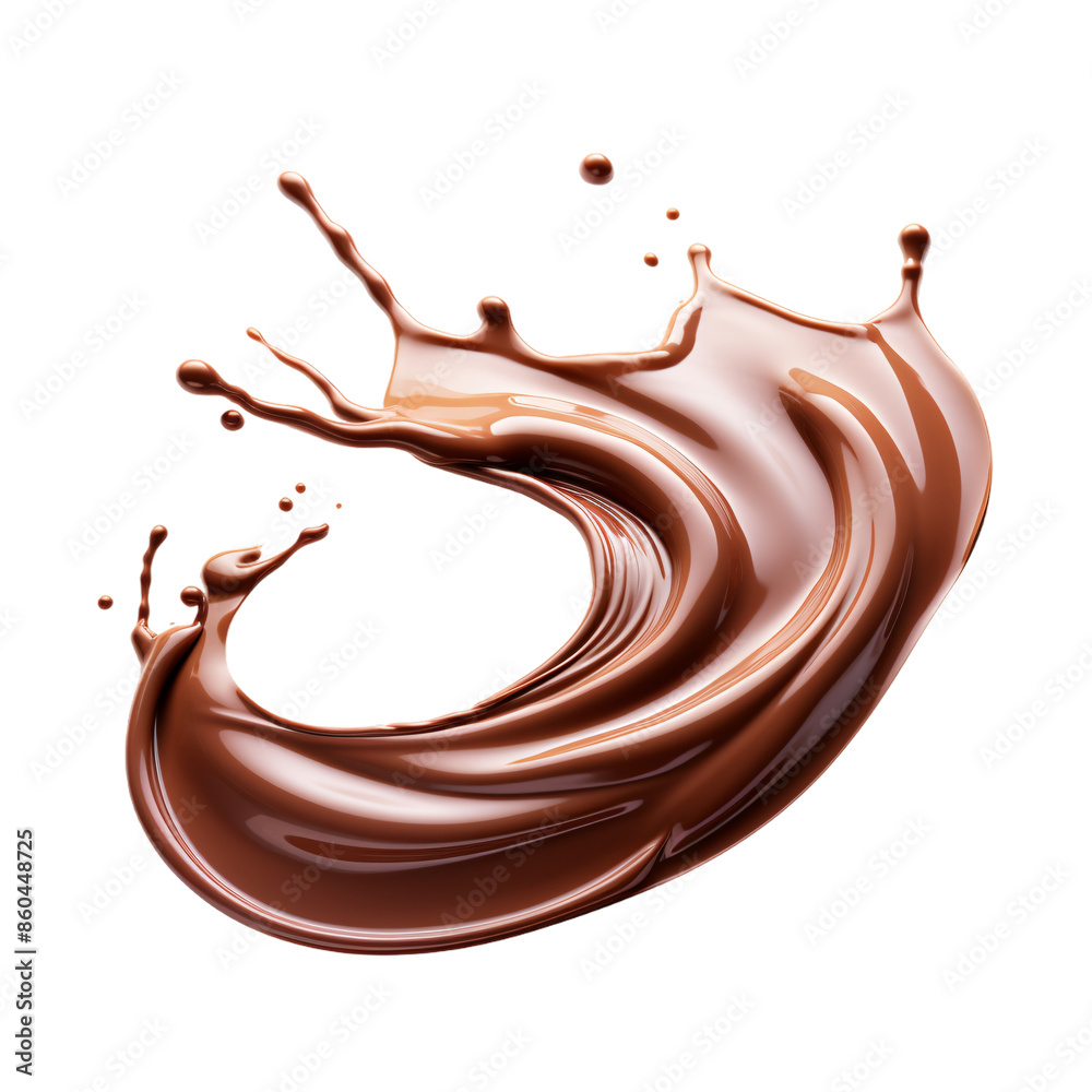 Chocolate smooth splash on white background Chocolate smooth splash on white background
