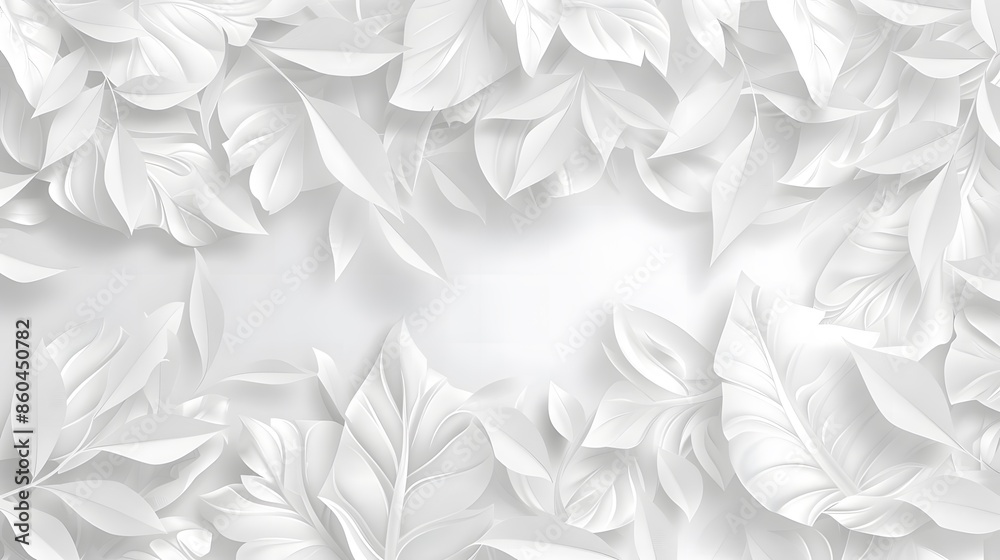 custom made wallpaper toronto digitalIntricate white texture with elegant leafy patterns