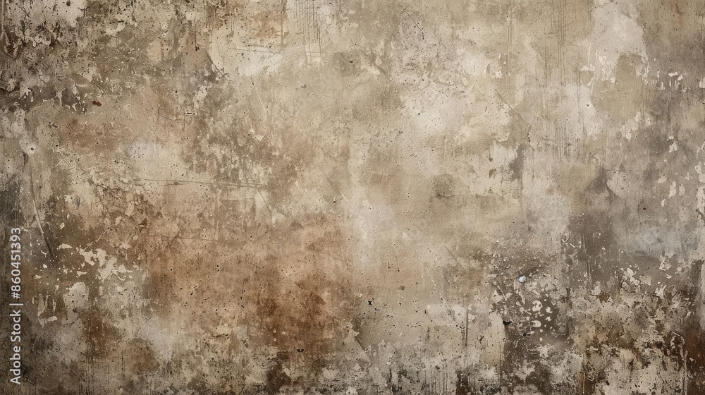 Fototapeta premium Brown plaster wall with a seamless concrete background in banner size