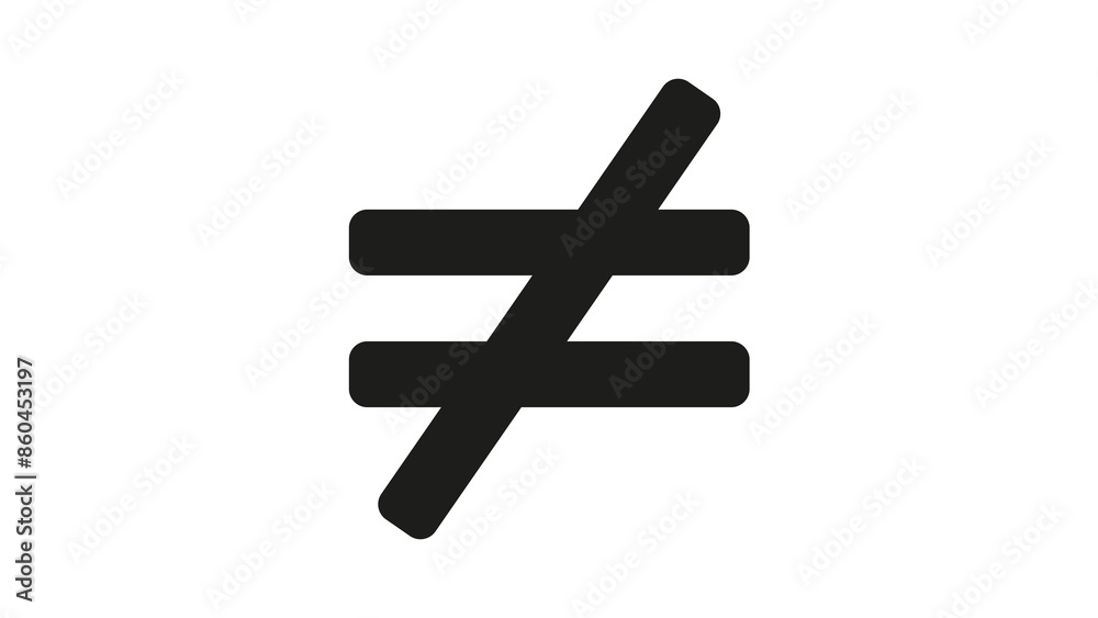 Fototapeta premium not equal icon
