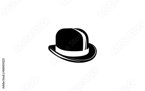 Vector illustration of a cartoon male headdress with a cylindrical shape