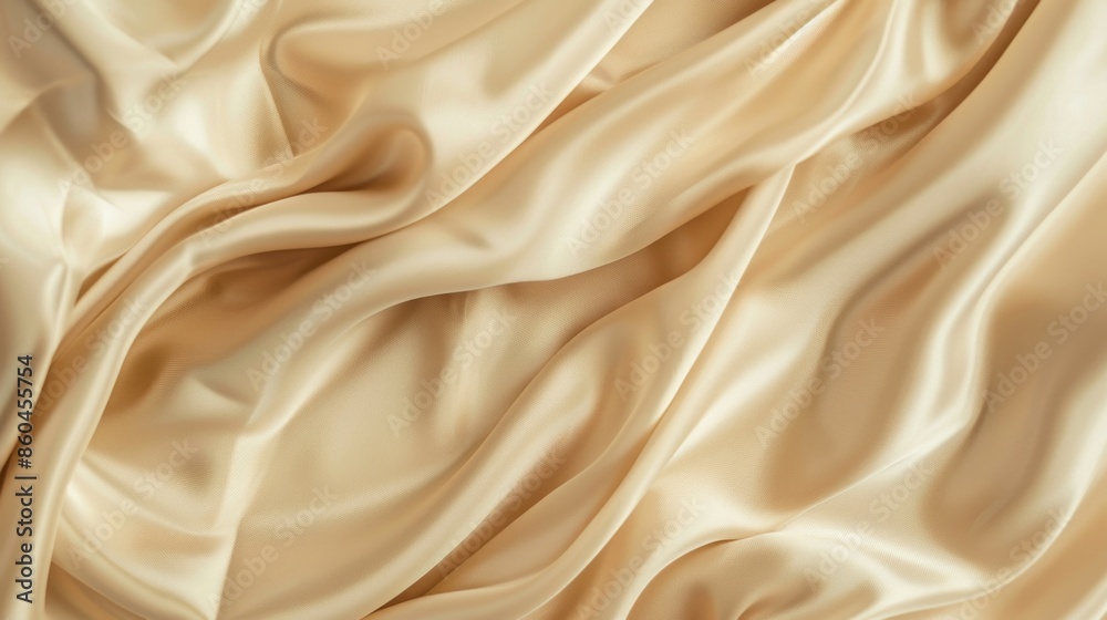 Fototapeta premium A piece of smooth and silky pale brown fabric pattern background