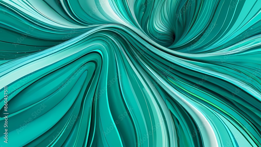 Obraz premium Teal Tides: Capturing Fluidity in Motion