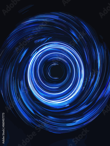 Blue Spiral Light Effect photo