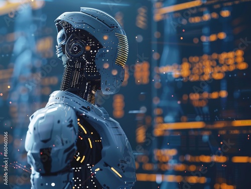 Futuristic AI Coding Agent in Digital EnvironmentNumber Seven