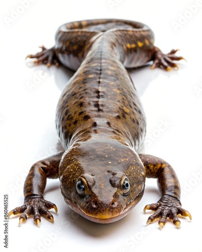 Giant salamander isolated on a white background photo